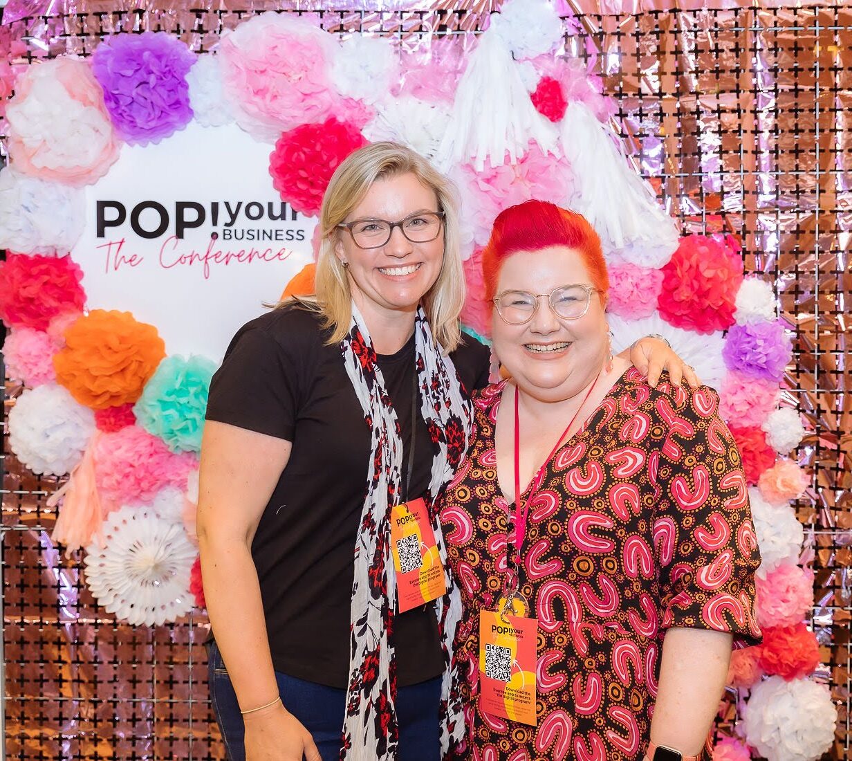 Lauren Winzar and Bec McFarland at Pop! your Business: The Conference 2022